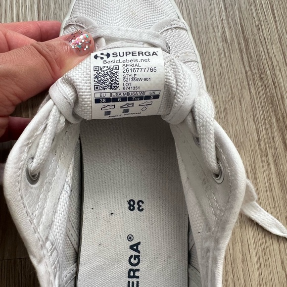 Superga Women’s  Classic Platform White Sneakers - Picture 3 of 4